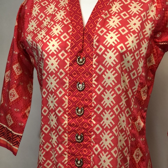 Satrangi Bonanza Women’s Tunic Pink Printed Top - Picture 7 of 12